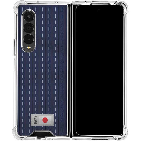 Japan Soccer Flag Galaxy Z Fold4 5G Clear Case